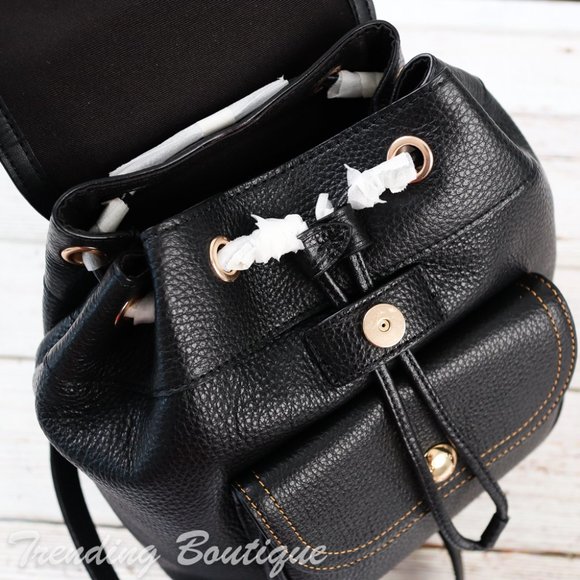 NWT Coach Pennie Leather Backpack 22 in Black - Picture 10 of 12